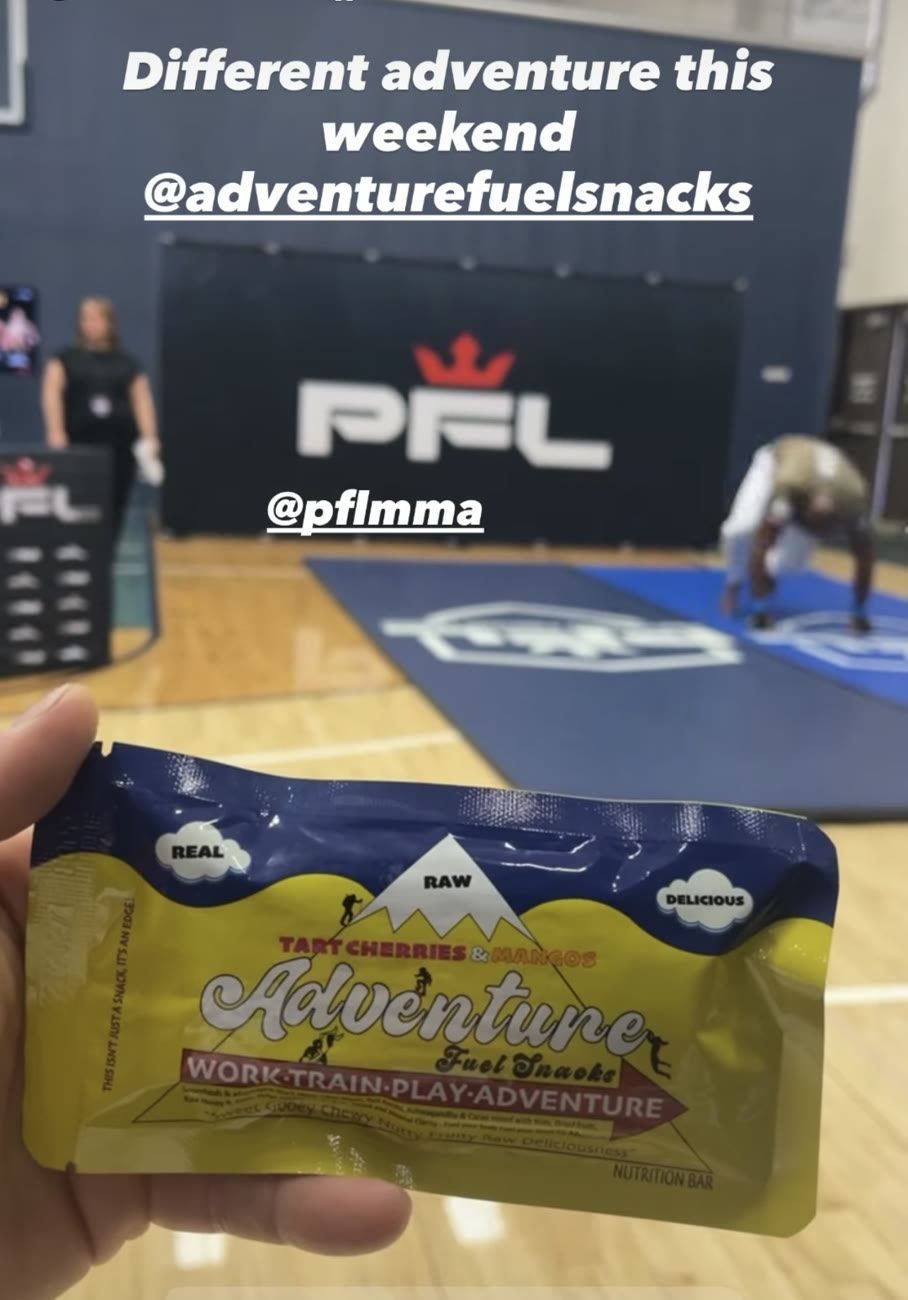 Adventure Fuel Snacks featured by a PFL athlete